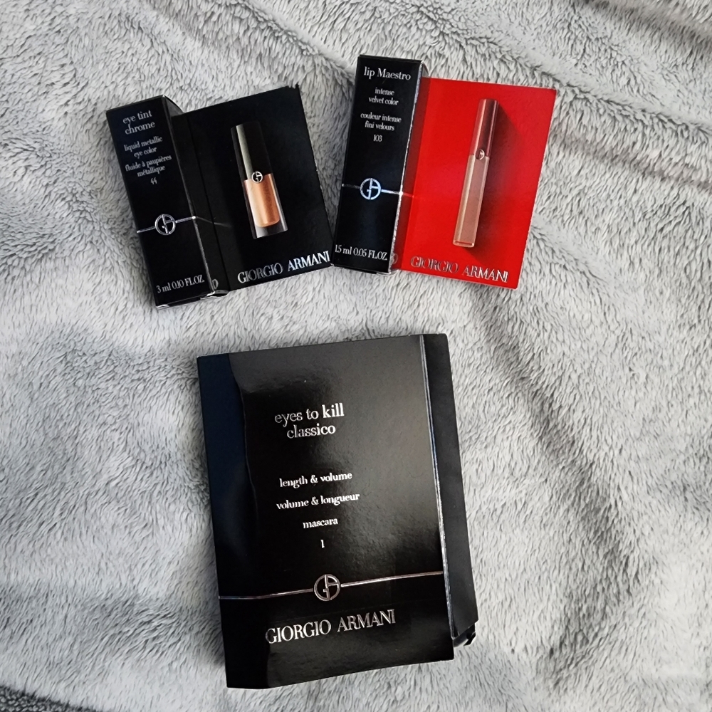 Giorgio Armani Eye Tint Lip Maestro Mascara Bundle